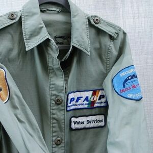 Zara Green Jean Jacket with Patches